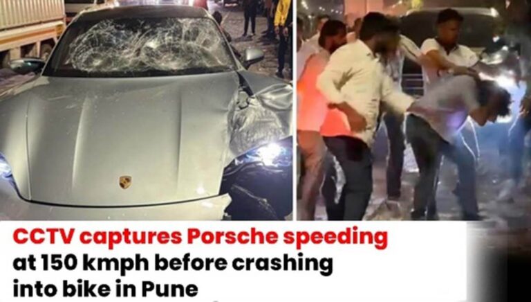 Pune Reels After Speeding Porsche Crash, CCTV Captures Reckless Act and Raises Questions of Access and Intoxication (1)