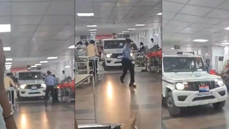 Uttarakhand Police Jeep Enters AIIMS Rishikesh Ward in Dramatic Arrest, Video Sparks Debate