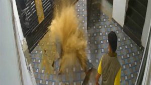 Viral CCTV Footage Of A January 31 Incident In Bilaspur's Gokuldham Area