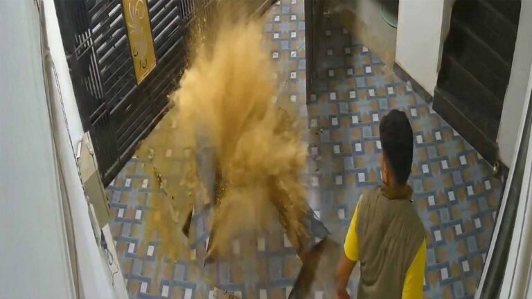 Viral CCTV Footage Of A January 31 Incident In Bilaspur's Gokuldham Area